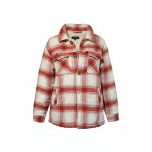 Plaid Button-Up oversized Women's Jacket